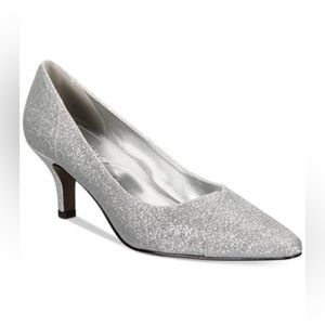 EASY STREET Chiffon Pumps - Silver Glitter